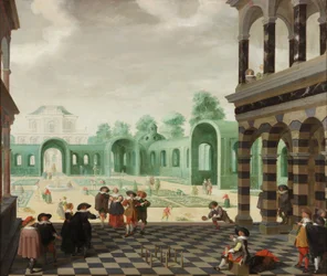 Eine niederländische Gartenszene, 1636